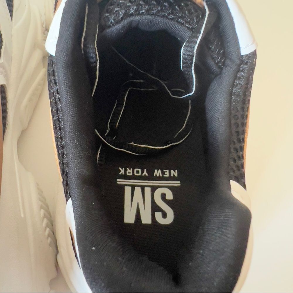 SM New York Womens White Black Tan Platform Fashion Athletic Sneakers Size 6 - Picture 6 of 7